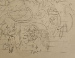 breasts breasts_out buroskisbasics candy_apple_cookie cookie_run cookie_run_kingdom female innocent innocent_expression male/female nude_female pervert shadow_milk_cookie traditional_art