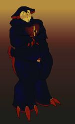 arms_folded bear_humanoid blushing dewlap_(anatomy) die_of_death die_of_death_(roblox) embarrassed facial_crest fat_male fur leaking_penis mequot mequot_(die_of_death) micropenis p0zzms00p roblox roblox_game self_upload solo_male standing sweating wagging_tail