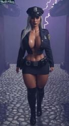 1girls 3d big_ass big_breasts big_thighs breasts bust busty chest curvaceous curvy curvy_figure edenian female hips hourglass_figure huge_ass huge_breasts huge_thighs large_ass large_breasts large_thighs light-skinned_female light_skin mature mature_female midway mortal_kombat mortal_kombat_11 multicolored_hair netherrealm_studios queen royalty sindel sindel_(mk11) slim_waist thedirtden thick thick_hips thick_legs thick_thighs thighs voluptuous waist white_hair wide_hips wide_thighs police police_uniform policewoman cop