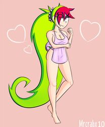 demencia_(villainous) female female_only full_body large_breasts mrcrabx10 naked_apron villainous