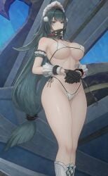 1girls breasts danica_(genshin_impact) edited_screencap female female_focus genshin_impact hoyoverse huge_breasts long_hair micro_bikini mihoyo screencap thick_thighs thighs voluptuous_female wide_hips