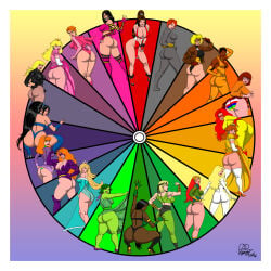 aquaman_(series) atom_eve big_ass big_breasts big_butt black_canary black_widow_(marvel) cloak_and_dagger color_wheel_challenge crossover dagger_(marvel) daphne_blake dark-skinned_female dc dc_comics disgust_(inside_out) disney eastern_and_western_character fatal_fury firestar_(marvel) green_arrow_(series) hanna-barbera image_comics inside_out invincible invincible_(tv_series) jade_(mortal_kombat) justice_league king_of_fighters kitana light-skinned_female mai_shiranui mario_(series) marvel marvel_comics mera midway mileena mortal_kombat netherrealm_studios nintendo pixar princess_daisy princess_peach princess_rosalina scooby-doo sonya_blade sonya_blade_(mk_1) spider-man_(series) spider-man_and_his_amazing_friends super_mario_galaxy teen_titans terra_(dc) terra_markov titania_(marvel) velma_dinkley vixen_(dc)