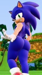 sonic the hedgehog from sega by twintails3d