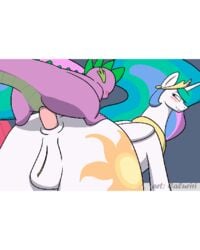 anal anal_sex animal_genitalia animated blush caluriri cum cum_in_ass cum_inside dragon equine friendship_is_magic horse mammal my_little_pony penetration princess_celestia_(mlp) sex simple_background