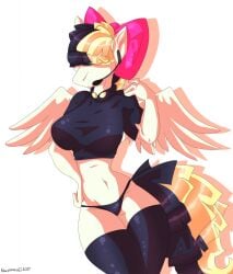 1female clothed clothing female kiwipotato microphone midriff my_little_pony my_little_pony:_the_movie_(2017) non-nude solo solo_female songbird_serenade_(mlp) tagme