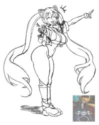 1girls bikini blackchaos64 closed_eyes extreme_gear female female_only hatsune_miku hatsune_miku_(sonic_racing_crossworlds) jacket monochrome pose reference_image sketch skimpy_bikini solo_female sonic_(series) sonic_racing_crossworlds tagme vocaloid