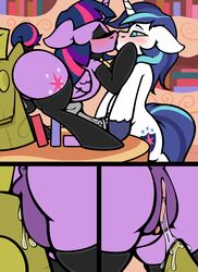 alicorn anus ass comic equine female feral friendship_is_magic hi_res horn incest kissing male mammal my_little_pony pussy shining_armor_(mlp) slavedemorto twilight_sparkle_(mlp) unicorn wings