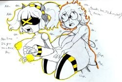 1boy 1girls big_ass boobs boobs_bouncing breasts breasts_bouncing claws drawing glasses glitch_productions heart-shaped_pupils hearts j_(murder_drones) male/female murder_drones oc robot_girl robot_humanoid sex tail thick_thighs thighs vaginal_penetration vaginal_sex white_background yellow_eyes
