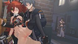 arkihamatnight koleda_belobog miko_desh opennsfwsp_(va) public rougenine tagme video wise_(zenless_zone_zero) zenless_zone_zero