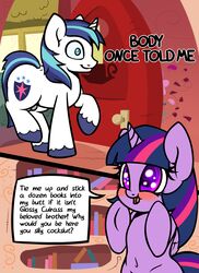 alicorn balls comic duo english_text equine female feral friendship_is_magic horn male mammal my_little_pony shining_armor_(mlp) slavedemorto text twilight_sparkle_(mlp) unicorn wings