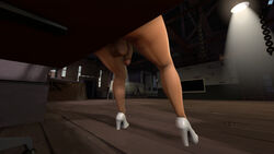 1futa 3d ass backsack balls bare_legs big_ass big_balls big_butt big_penis brown_skin butt clothing dark-skinned_futanari dark_skin derpsycho333 dickgirl flaccid footwear futa_only futanari haydee haydee_(game) high_heels humanoid intersex machine penis robot shoes sitting solo spread_legs testicles thick thick_thighs wide_hips