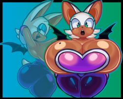 1girls angstrom anthro arms_behind_back ass bat bat_wings blue_eyeshadow breasts cleavage female female_focus female_only furry gloves green_eyes hips hyper_breasts large_ass large_breasts latex rouge_the_bat sega shortstack sonic_(series) sonic_the_hedgehog_(series) thick_thighs thighs tisinrei white_hair wide_hips