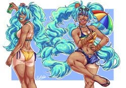 artist_request brazil brazilian brazilian_female brazilian_miku elloser female female_focus female_only hatsune_miku tagme tan tan_body tan_skin tanline vocaloid waist_beads