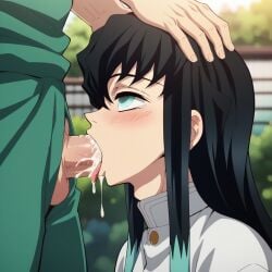 ai_generated anal anal_sex androgynous cum demon_slayer femboy gay guzemberg kimetsu_no_yaiba long_hair male male_only muichiro_tokitou penis self_upload trap two_tone_hair yaoi