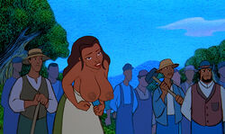 big_breasts breasts dark-skinned_female dark-skinned_male dark_skin disney disney's_american_legends edit female nipples polly screenshot screenshot_edit