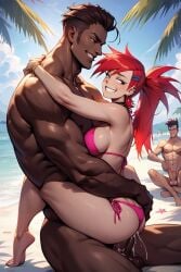 ai_generated alpha_male biceps big_penis chad cheating cuckold dark-skinned_male dark_skin foster's_home_for_imaginary_friends frankie_foster hunk interracial kekburz sex stud