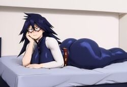 ai_generated ass bbw big_ass kayama_nemuri lying_on_bed lying_on_stomach midnight_(my_hero_academia) my_hero_academia waiting_for_sex wide_hips widescreen