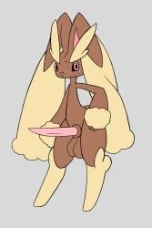 absurd_res animal_genitalia anthro balls big_balls big_penis bodily_fluids boots clothing digital_drawing_(artwork) digital_media_(artwork) erection floppy_ears flustered footwear frown_eyebrows fur fur_boots fur_pattern generation_4_pokemon genitals hi_res lagomorph leporid lop_ears lopunny male mammal nintendo nude penis pokemon pokemon_(species) rabbit sheath sheep_magik shoes simple_background solo sweat sweatdrop tail