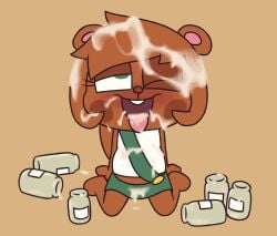 1girls 2023 ahe_gao anthro bodily_fluids brown_body brown_fur brown_hair clothed clothing container cub cum cum_in_hair cum_in_mouth cum_inside cum_on_face female female_only flat_chested fur genital_fluids green_eyes hair hi_res jar looking_pleasured mammal mitzi_(ajmarekart) murphy_and_mitzi one_eye_closed open_mouth open_smile rodent sciurid smile solo solo_female toffee_(artist) tongue tongue_out tree_squirrel young young_anthro young_female