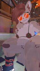 big_balls big_boots big_breasts big_cock in_water looking_at_viewer ready_to_fuck thick_ass thick_thighs tiny_bikini vrchat vrchat_avatar