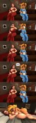 1futa 1girls 3d 3d_(artwork) 6_panel_comic activision anthro asking_for_it beauty_mark big_breasts big_thighs blonde_hair blue_eyes blue_eyeshadow bracelet breasts brown_hair clothed_to_nude comic crash_(series) crossover curvy drinking duo earrings eastern_and_western_character eyeshadow female/futanari female_human furry_futa furry_on_human futa_on_female futanari futanari/female half-closed_eyes holding_drink holding_mug holding_wine_glass human_on_anthro isabella_bandicoot light-skinned_female light_skin lips lipstick long_hair makeup mario_(series) nail_polish naked nintendo nipples nitro_squad nude nude_female nude_futanari pauline penis penis_out purple_eyeshadow red_lipstick red_nail_polish red_nails self_upload shoulder_length_hair smackrabbit source_filmmaker thick thick_hips thick_thighs thighs wide_hips