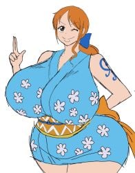 1female 1girls big_ass big_breasts female female_only long_hair momiji_(artist) nami nami_(one_piece) onami one_piece post-timeskip shonen_jump shueisha sole_female tagme twitter_link weekly_shonen_jump weekly_shounen_jump