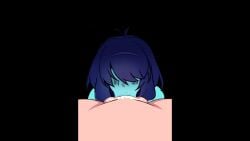 animated beat_banger blowjob blue_body blue_skin cum cum_in_mouth dark_hair deltarune edit edited edited_official_artwork faceless_male fellatio femboy ikntlive kris_(deltarune) male male/male male_only male_penetrating_male male_pov mp4 no_sound png pov tagme twink video