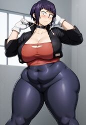 ai_generated bbw belly chubby_female jirou_kyouka my_hero_academia solo thick_thighs wide_hips