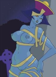 1girls breasts darkstalkers hsien_ko jiangshi juzztie lei-lei lei_lei nipples nude pussy