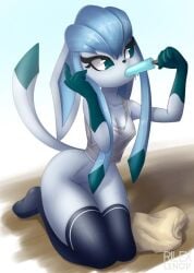 aki_(rilex_lenov) anthro anthro_pokemon anthrofied blue_body blue_fur eeveelution glaceon looking_at_viewer pokémon_(species) pokemon pokemon_(species) popsicle popsicle_in_mouth rilex_lenov sucking_on_popsicle tagme