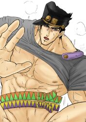 1boy alternate_version_available jojo's_bizarre_adventure jotaro_kujo male male_only muscular_male stardust_crusaders