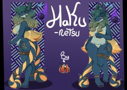 absurd_res anthro blue_fire colored_fire dragon female fire fur hair haku(kiiunae) hi_res horn markings mr_ache multicolored_body multicolored_fur multicolored_hair mythological_creature mythological_scalie mythology purple_eyes scalie solo sphere