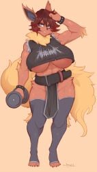 1girls 2d 2d_(artwork) anthro anthro_only anthrofied big_breasts big_thighs breasts cleavage eeveelution female female_focus female_only furry furry_female furry_only hips large_breasts nintendo nipples pokémon_(species) pokemon solo solo_female solo_focus thick_thighs thighs wide_hips wyntersun