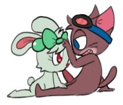 1boy 1boy1girl 1girls 2021 all_fours alpha_channel anthro anthro_on_anthro arm_support bent_arm big_eyes big_iris biped black_whiskers blue_eyes bow_(feature) bow_only brown_body brown_fur brown_tail bunny_(ajmarekart) cheek_tuft cub digital_drawing_(artwork) digital_media_(artwork) domestic_cat duo extended_arm extended_leg eyelashes eyewear eyewear_on_head eyewear_only facial_tuft fangs felid feline felis fellatio female fingers fur fur_tuft genitals goggles goggles_on_head goggles_only green_body green_ears green_fur green_tail head_tuft interspecies iris lagomorph leporid light_body light_ears light_fur light_nose light_tail long_eyelashes looking_at_another looking_at_partner male male/female mammal monotone_body monotone_fur monotone_genitals monotone_penis monotone_tail mostly_nude mostly_nude_anthro mostly_nude_female mostly_nude_male murphy_(ajmarekart) murphy_and_mitzi nude open_mouth oral penile penis pink_inner_ear pink_penis pupils rabbit red_eyes red_nose scut_tail sex short_tail side_view simple_background sitting straight straight_sex tail teeth transparent_background tuft whirchi whiskers white_pupils young young_anthro young_female young_male