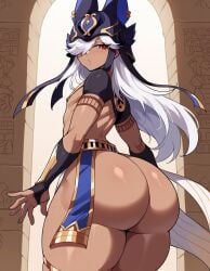 1boy ai_generated big_ass big_ass_(male) big_butt cyno_(genshin_impact) dark-skinned_femboy femboy genshin_impact huge_ass male_only sissy thick_thighs voluptuous voluptuous_femboy voluptuous_male