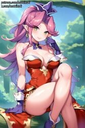 ai_generated angela_(trials_of_mana) big_breasts breasts dress female huge_breasts human large_breasts nature seductive trials_of_mana