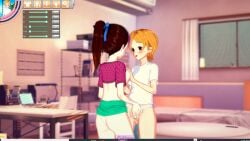 2girls 3d clothing clover_(papa_louie) female flipline_studios game koikatsu mindy_(papa_louie) nude papa_louie pussy sex video_game video_games