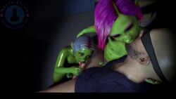 3boys 3d animated_version_available blindfold blue_hair bound crouching dominant_femboy dominated domination dripping femboy femboys forced_kiss foreskin freckles french_kiss gay goblin_male goblins green_skin handjob holding_head licking_penis male/male male_only nayanlittle nipples patreon patreon_reward patreon_username precum_drip purple_hair red_eyes reverse_violation rubbing_penis size_difference threesome tied_up tongue_on_penis tongue_out uncircumcised uncut video_at_source yaoi