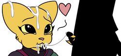 2018 cum cum_in_mouth cum_inside cum_on_face cum_string erection feline female fourball heart katia_managan khajiit male mammal oral penis prequel straight the_elder_scrolls video_games