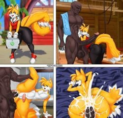 404yaiba big_ass comic cum cum_in_ass ejaculation femboy furry furry_on_human human male sega sonic_(series) tails_the_fox yaoi