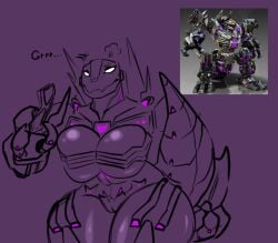 1girls angry angry_expression angry_face big_breasts breasts breasts_covered dinosaur dinosaur_girl enormous_breasts female female_only female_robot gigantic_breasts huge_breasts large_breasts living_machine massive_breasts naked naked_female reference_image rule_63 solo stormkinght transformers transformers:war_for_cybertron trypticon