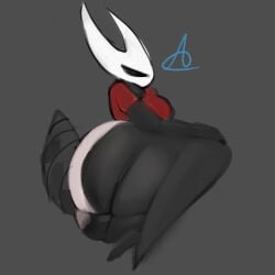 arthropod arthropod_abdomen arthropod_humanoid ashclone big_ass clothed clothing fat_ass female hollow_knight hornet_(hollow_knight) short_shorts team_cherry thick_thighs