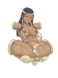 amputee anal_insertion big_breasts blush breasts dark-skinned_female egyptian female femsub gag gagged isis_ishtar quadruple_amputee yu-gi-oh!