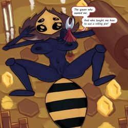 2025 2females 2girls adopted_(lore) adopted_daughter adoptive_mother anthro anthro_on_anthro anthro_only bee betrayal black_areola black_eyes blue_body breasts brown_fur comically_large_object dialog dialogue dialogue_box dialogue_bubble female female_only flat flat_ass flat_chest flat_chested flattened hollow_knight hornet_(hollow_knight) insect_girl insect_humanoid insects larger_anthro larger_female milf mother mother_and_child mother_and_daughter multi_eye multiple_eyes noctulov oh_my_god oh_my_goodness_gracious princess pussy queen queen_bee queen_vespa red_cape rolling_pin sad sad_anime_moment shes_fucking_dead size_difference smaller_anthro smaller_female spider squish standing standing_on_another standing_on_breasts standing_on_person stinger stinger_(anatomy) teacher teacher_and_student team_cherry vagina wasp wasp_waist what what_the_fuck why why_are_you_viewing_this_shit why_the_long_face yellow_head