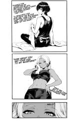 ai_generated asking_for_sex byleth_(fire_emblem) byleth_(fire_emblem)_(male) catherine_(fire_emblem) comic comic_page comic_panel couple dark-skinned_female demanding_sex fire_emblem fire_emblem:_three_houses gym_clothes hungry_eyes light-skinned_male lustful_gaze midriff nintendo offering_sex post_workout shorts sweat tank_top toned_female towel towel_around_neck