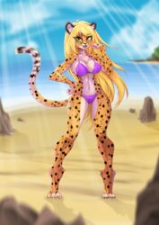 
beach anthro bikini cheetah furry mihari opcrom