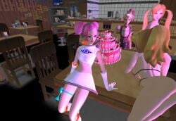 5girls barbara_millicent_roberts barbie_(franchise) crossover kagura_(oneechanbara) lucky_chloe mattel misspussyfan namco_bandai nintendo oneechanbara princess_peach space_channel_5 super_mario_bros. tekken tekken_7 ulala xnalara
