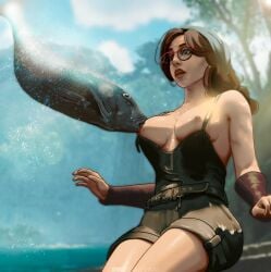 alma_(monster_hunter_wilds) breasts fanart female fish monster_hunter monster_hunter_wilds