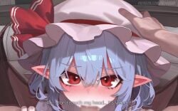 1boy 2d 2d_animation :>= animated ascot ass audible_creampie audible_speech bat_wings big_ass blue_hair blush bow cum cum_in_mouth cum_in_pussy cum_inside deepthroat dialogue ejaculation embodiment_of_scarlet_devil erection fellatio female hair_ornament hairbow hat hat_bow hat_ribbon henkawa highres holding irrumatio japanese_audio live2d looking_at_viewer moaning mob_cap oral penis pointy_ears pov red_eyes remilia_scarlet ribbon short_hair solo sound straight sweat tagme talking_to_viewer touhou video voice_acted wings
