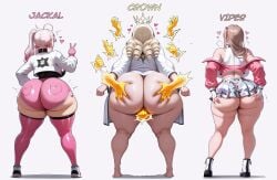 3girls ai_generated ass_bigger_than_head big_ass big_breasts big_thighs breasts breasts_bigger_than_head bust busty chest crown_(nikke) curvaceous curvy curvy_figure daidouji_(artist) daidoujipv digital_media_(artwork) enormous_ass enormous_breasts female gigantic_ass gigantic_breasts goddess_of_victory:_nikke hips hourglass_figure huge_ass huge_breasts huge_thighs jackal_(nikke) large_ass large_breasts large_thighs legs light-skinned_female light_skin massive_ass massive_breasts mature mature_female multiple_girls slim_waist thick thick_hips thick_legs thick_thighs thighs thighs_bigger_than_head viper_(nikke) voluptuous waist wide_hips wide_thighs